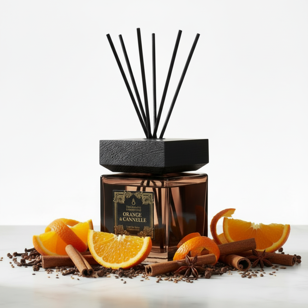 Signature Reed Diffuser 500ml Orange & Cannelle Black - Luxe