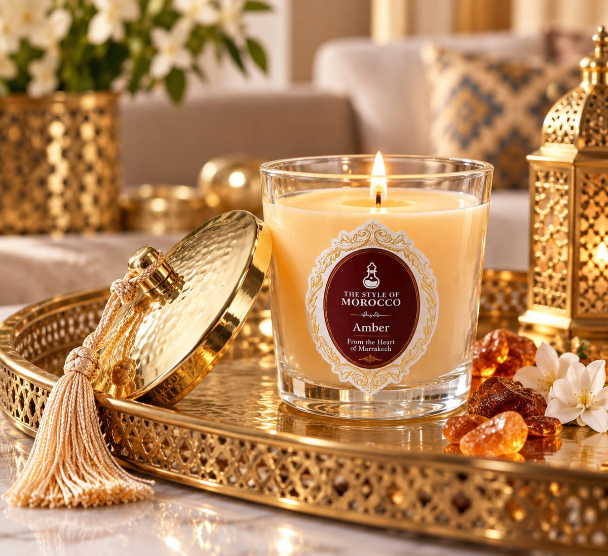 Amber Elegant Glow geurkaars 190 g