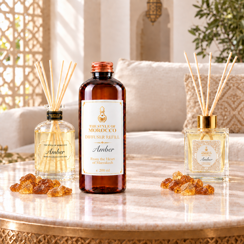 Amber-navulling met beide diffusers in dezelfde sfeeropstelling