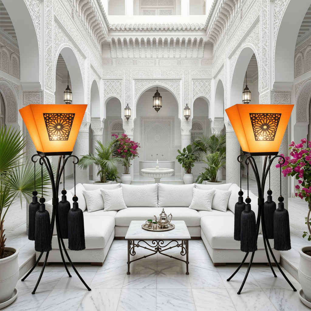 Atlas Glow Oranje – Riad met bank