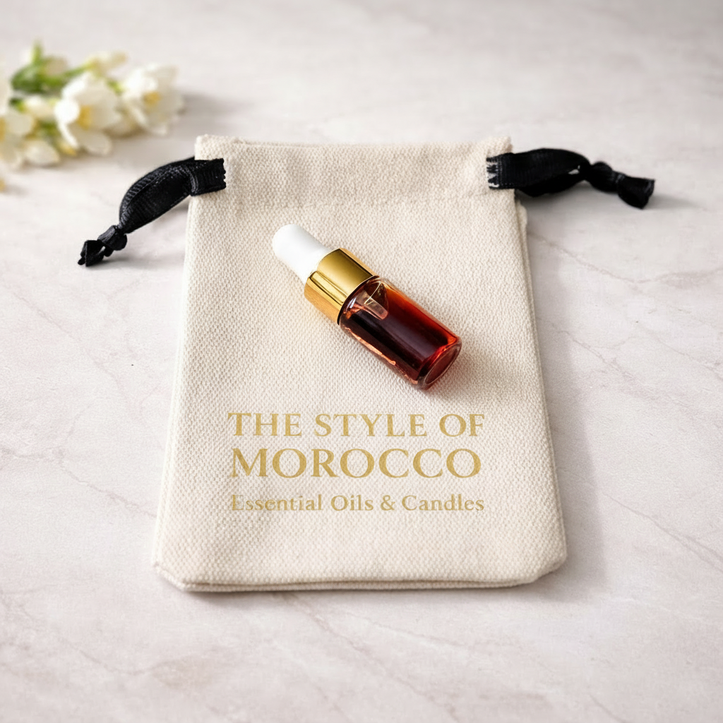 Close-up tester met marmeren achtergrond