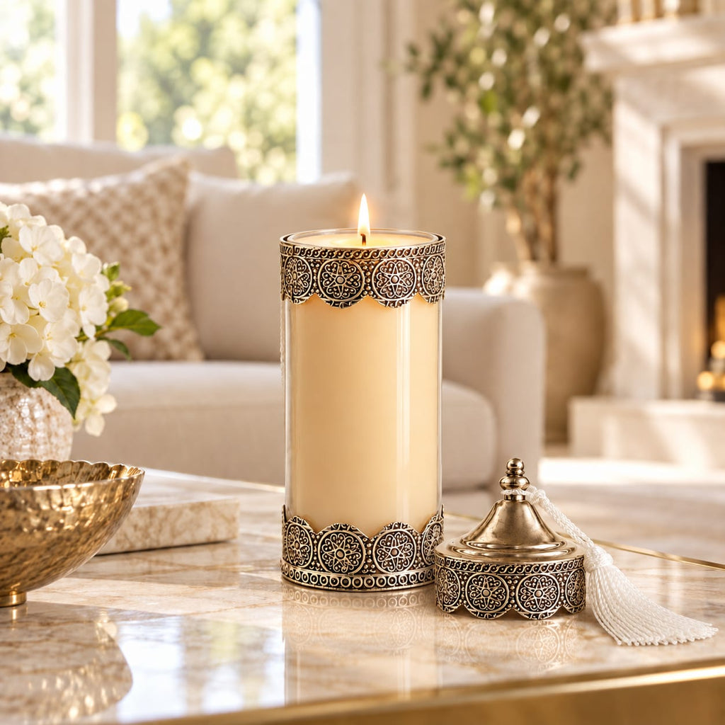 Silver Serenity Amber geurkaars