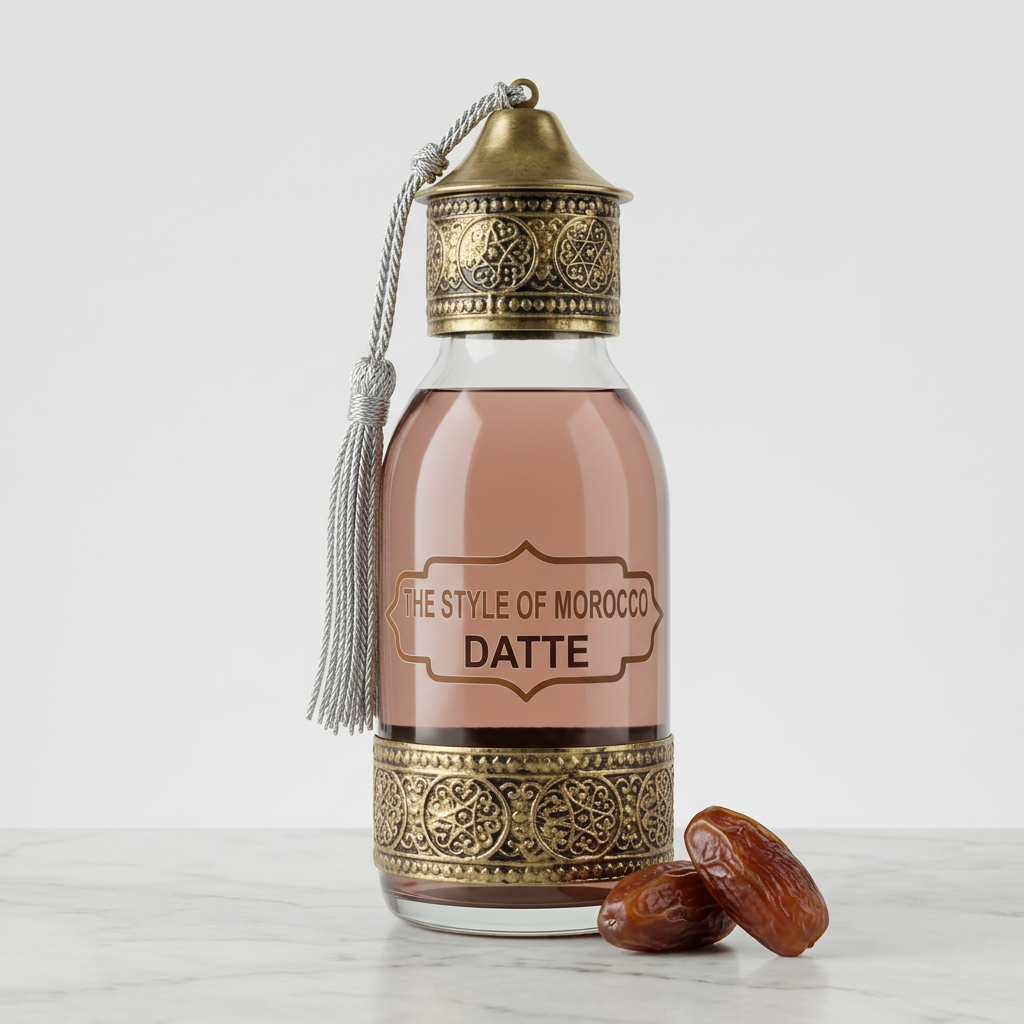 Datte 125 ml in de grote fles met zilverkleurige kwast