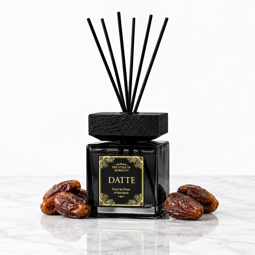 Datte-diffuser op wit marmer