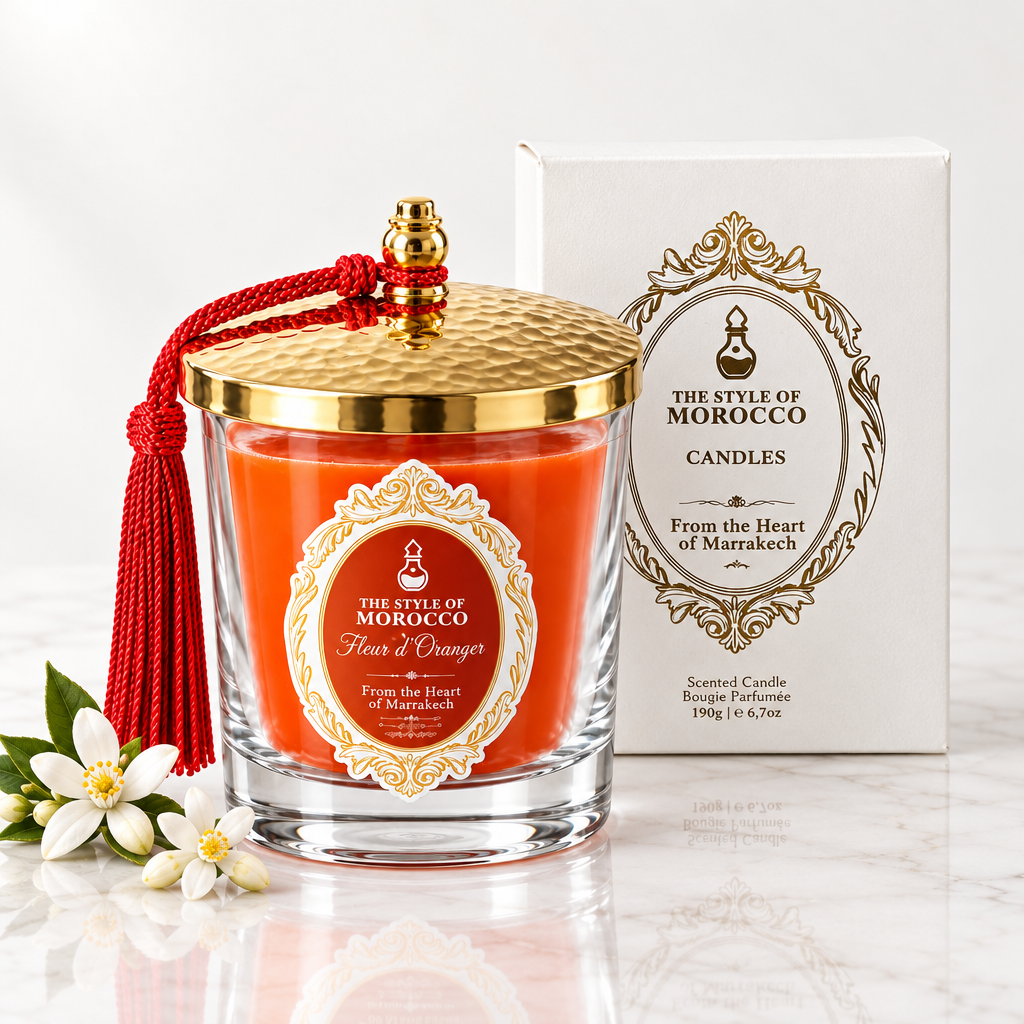 Fleur d'Oranger geurkaars 190 g met luxe geschenkdoos