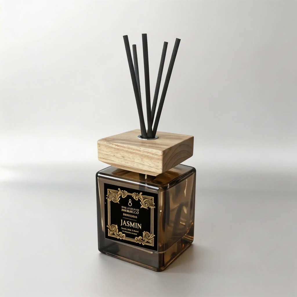Signature Reed Diffuser 500ml Jasmin - Luxe geurstokjes diffuser met verse jasmijnbloemen