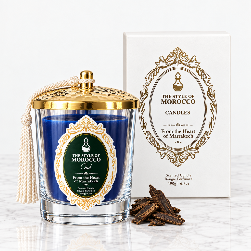 Juiste blauwe Oud-kaars met geschenkdoos