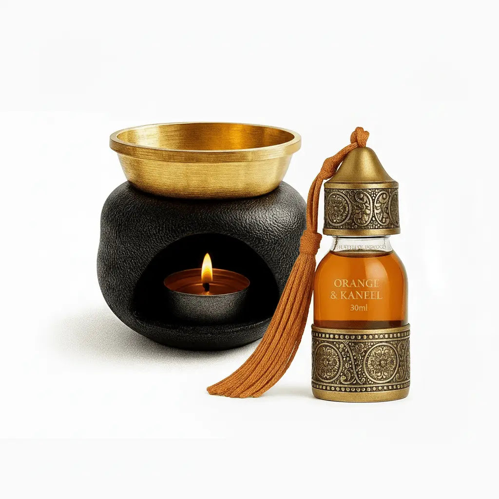 Luxe Olieverdamper met Orange & Kaneel olieflesje
