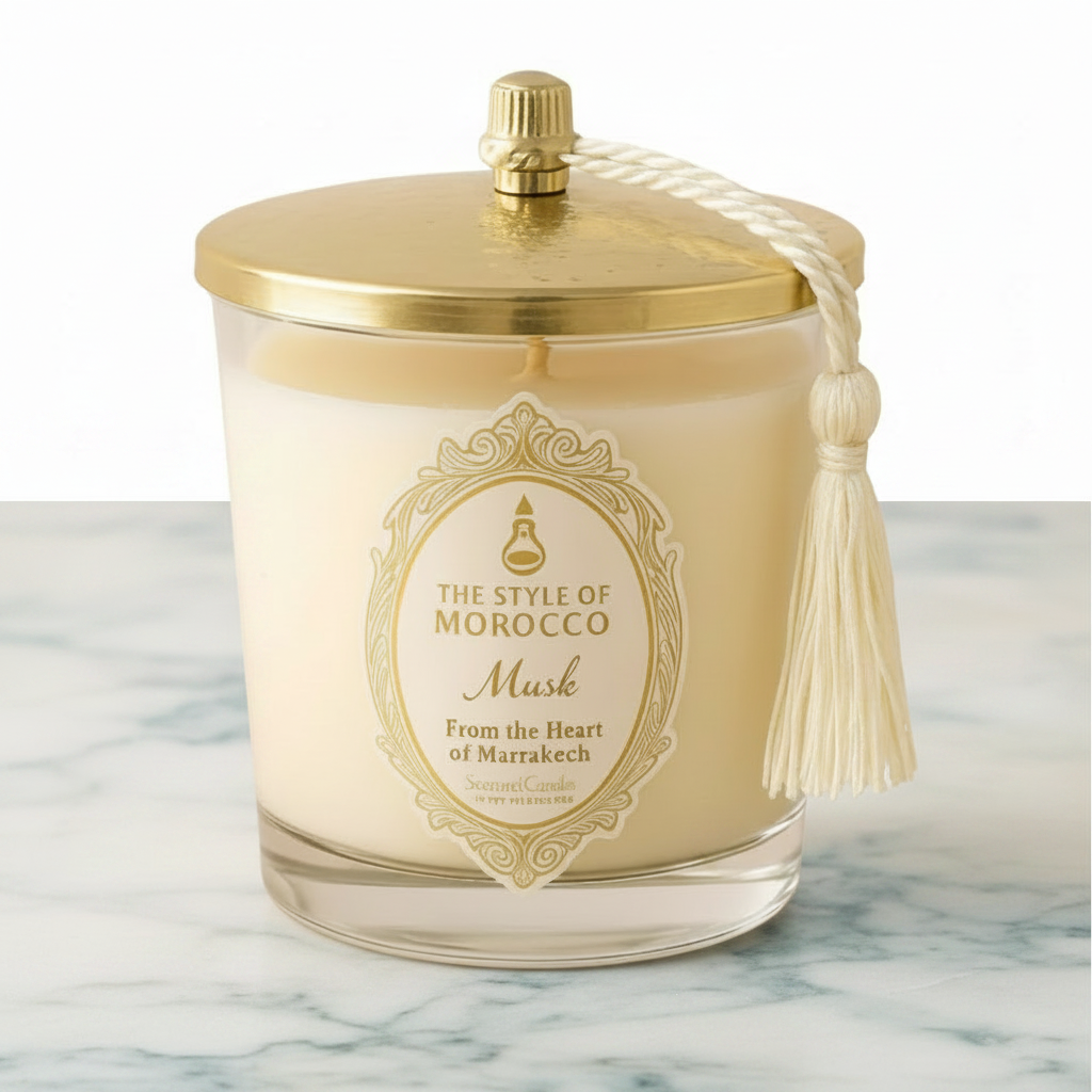 Musk Candle – Koele Witte Achtergrond