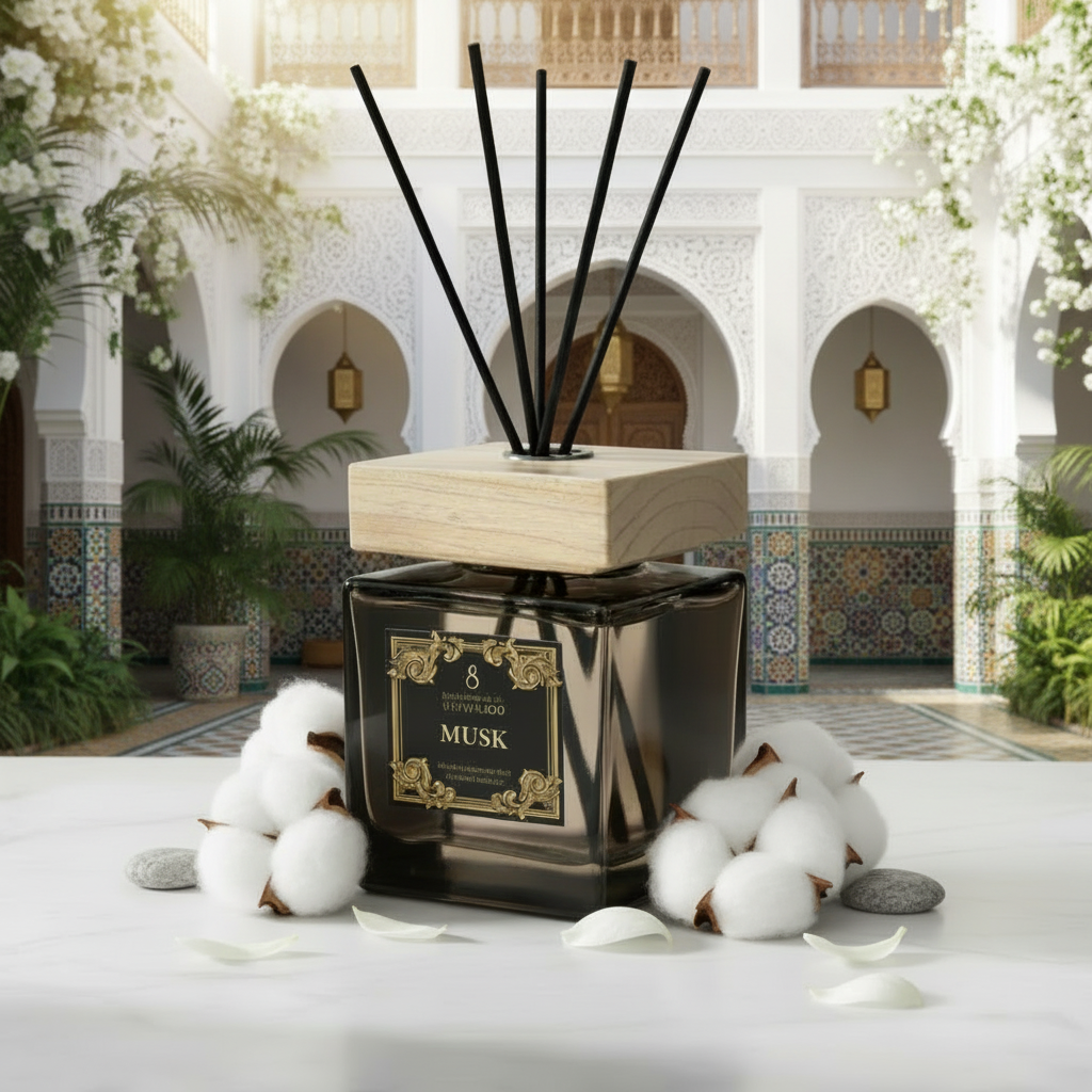Signature Reed Diffuser 500ml Musk - Luxe geurstokjes diffuser 