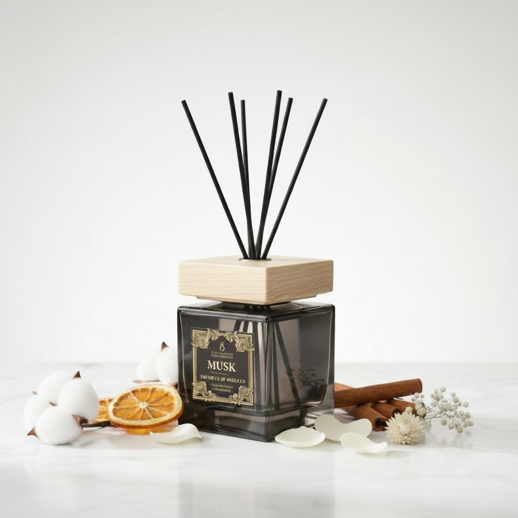 Musk Signature diffuser 500 ml op witte achtergrond