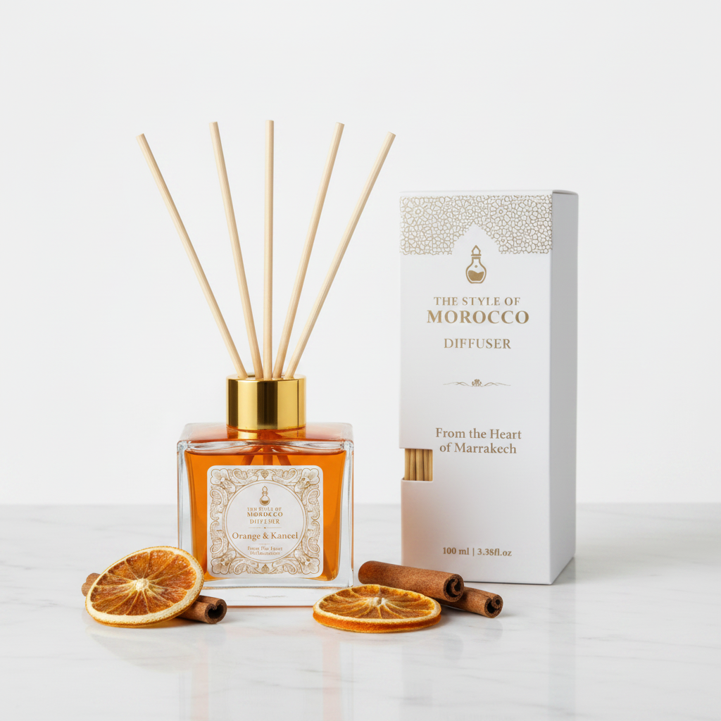 Orange & Kaneel diffuser met doos