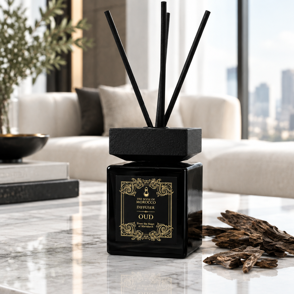 Oud Black 500 ml in een moderne woonkamer