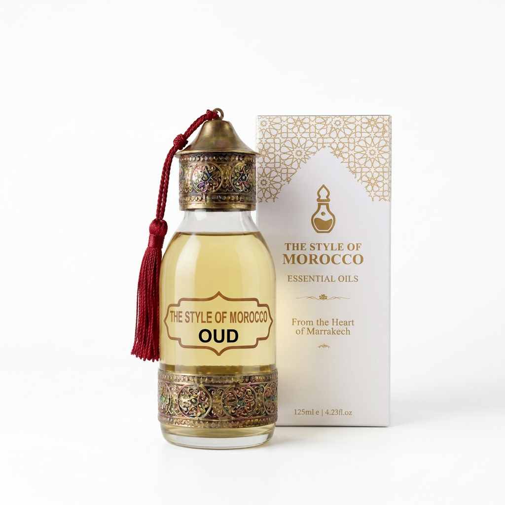 Oud-fles met doos op witte achtergrond