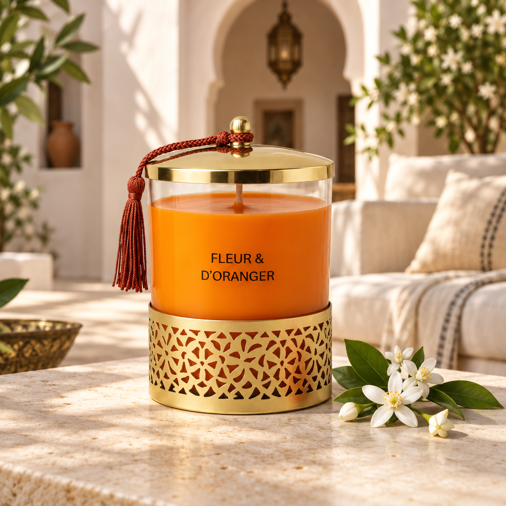 Fleur d'Oranger Copper Flame geurkaars 210 g sfeerbeeld