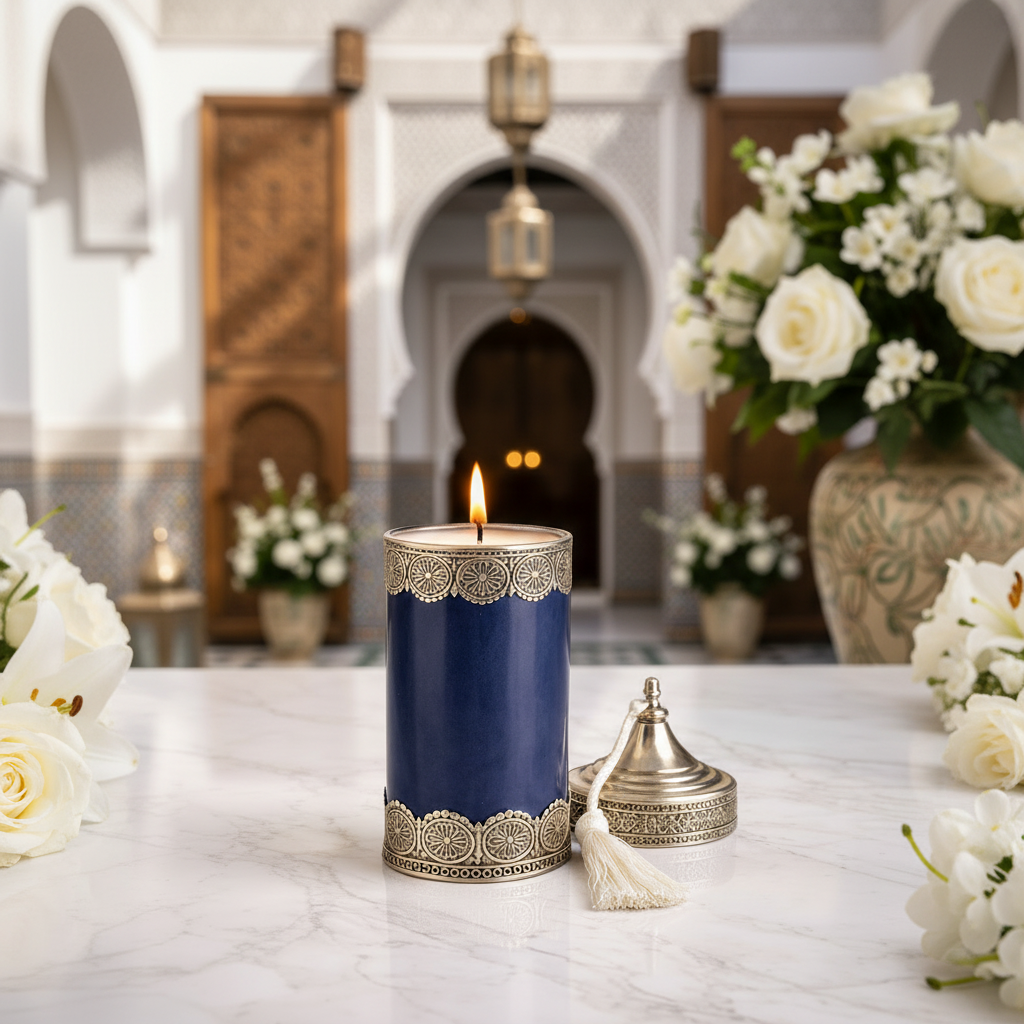 Silver Serenity – Luxe Decoratieve Kaars - The Style Of Morocco 