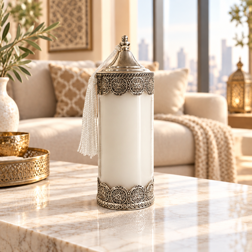 Silver Serenity Oriental in een warme woonkamer