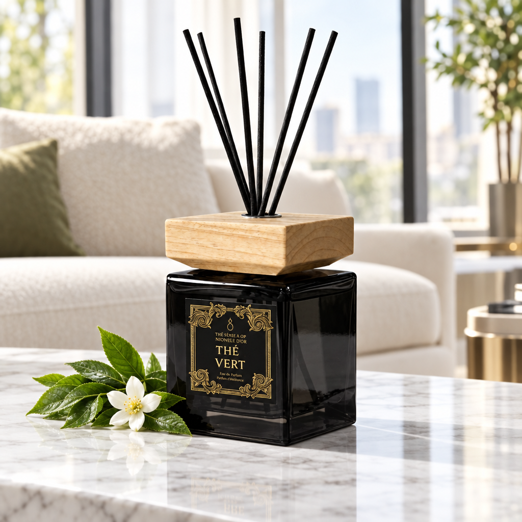 Thé Vert Signature diffuser 500 ml in moderne woonkamer