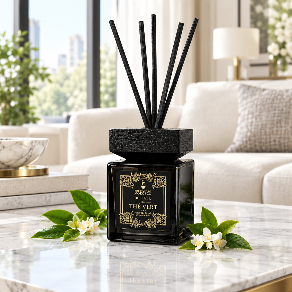 Thé Vert Black 500 ml in een moderne huiskamer