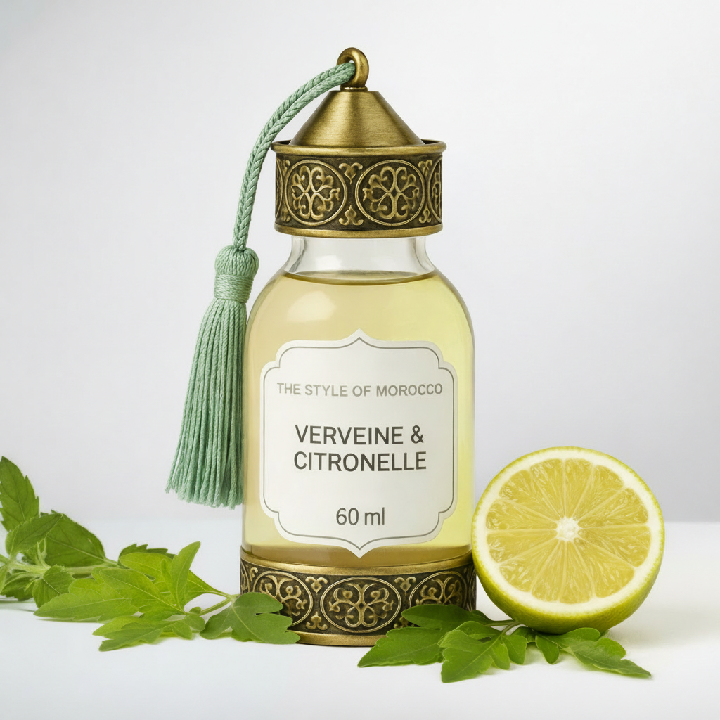 Verveine & Citronelle 60ml met zilvergrijze achtergrond